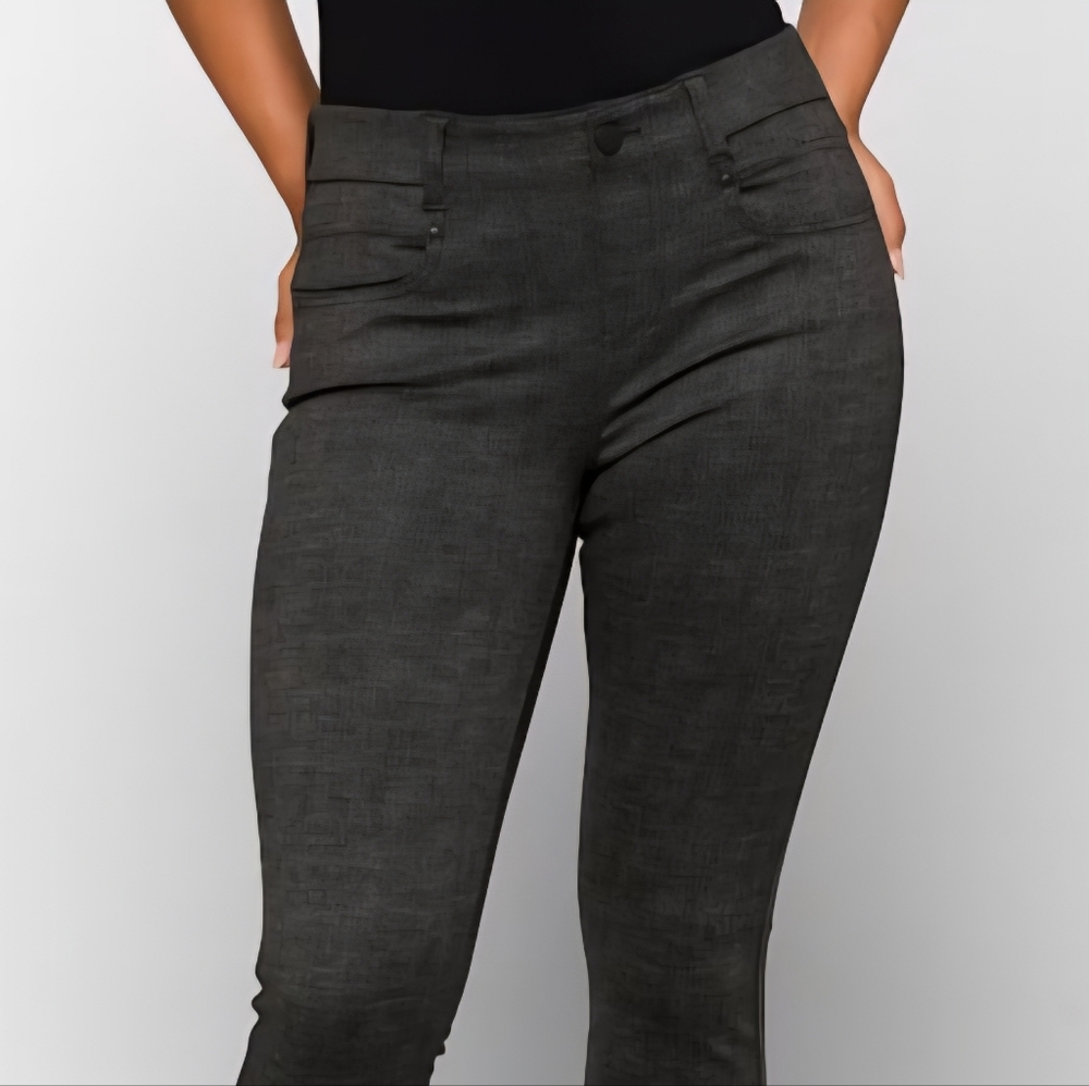 Liverpool Gia Glider Printed Pinte Grey Trousers